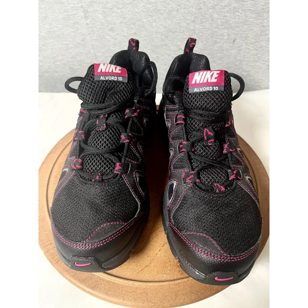 Nike Air Alvord 10 Womens Trail Running Shoes Black Pink 443834-004 Size 9.5